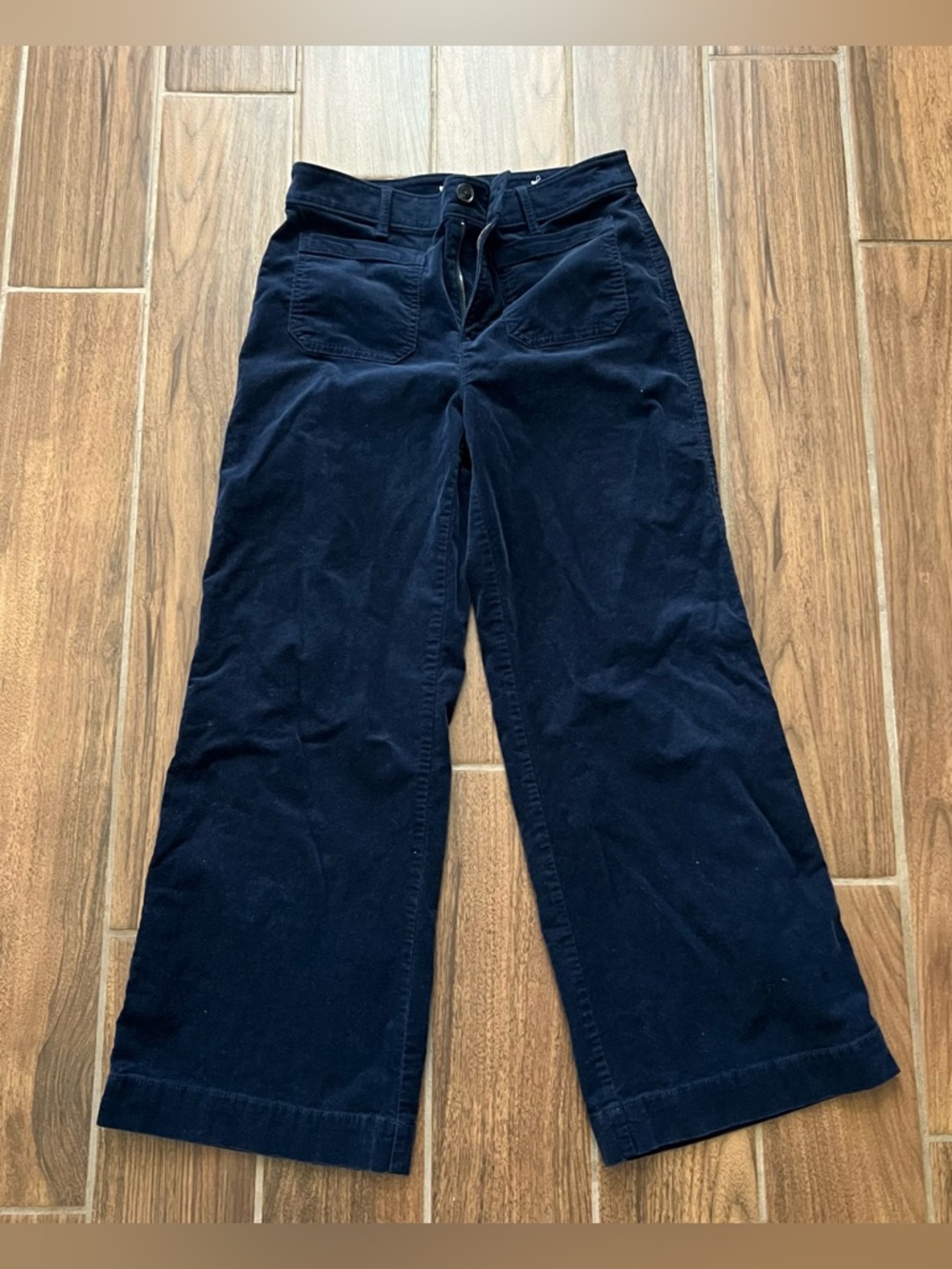 LOFT Wide Leg Corduroy Pants in Navy